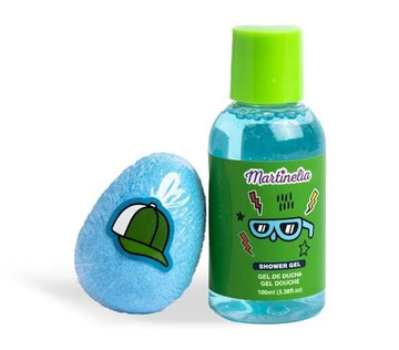 Martinelia Dino Mini Bath Set - Παιδικό Αφρόλουτρο και Μπλε Σαπούνι με Καπέλο